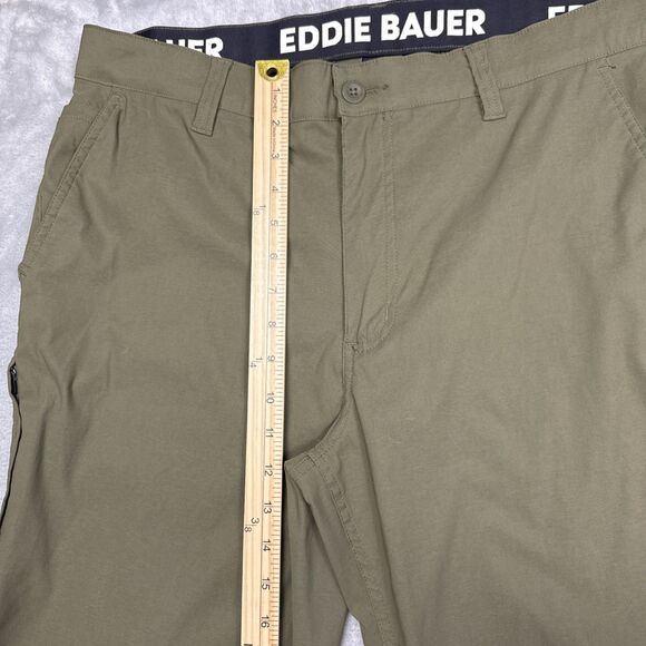 Eddie Bauer Men's Guide Pro Pants Size 36x32 Olive Green Nylon Spandex Stretch - Picture 3 of 9